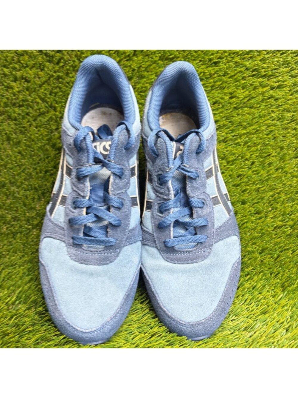 Asics Lyte Classic Mens Size 9.5 Blue Athletic Running Walking Shoes Sneakers - Picture 6 of 10
